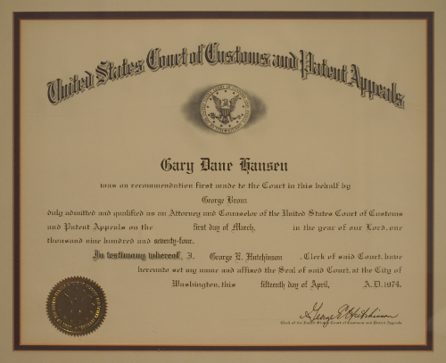 US Court of Customs and Patent Appeals